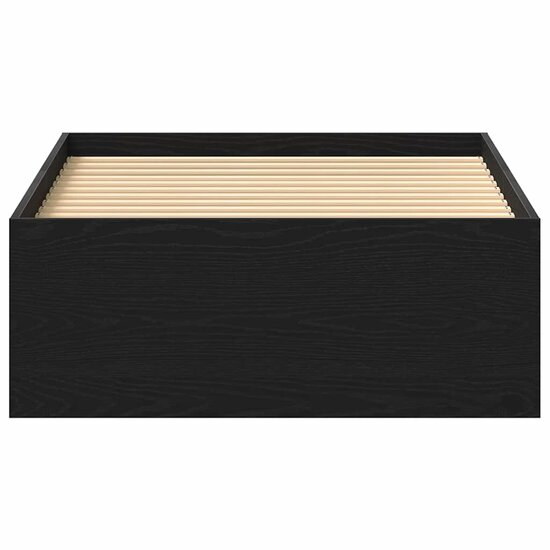 Bedframe Zonder Matras Spaanplaat Kleurig Zwart Eiken 100 x 200 cm