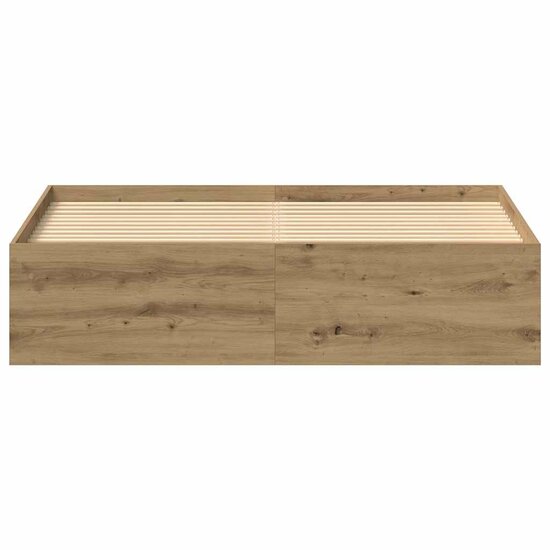 Bedframe Zonder Matras Spaanplaat Artisanaal Eikenkleurig 150 x 200 cm