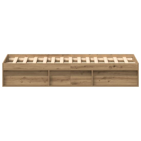 Bedframe Zonder Matras Spaanplaat Artisanaal Eikenkleurig 150 x 200 cm