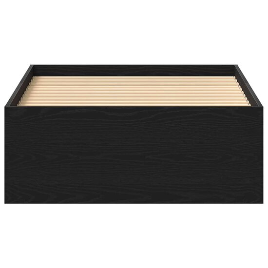 Bedframe Zonder Matras Spaanplaat Kleurig Zwart Eiken 75 x 190 cm