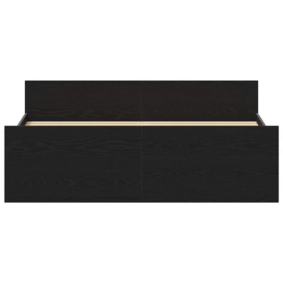 Bedframe Zonder Matras Bewerkt Hout Kleur Zwart Eiken 140 x 190 cm