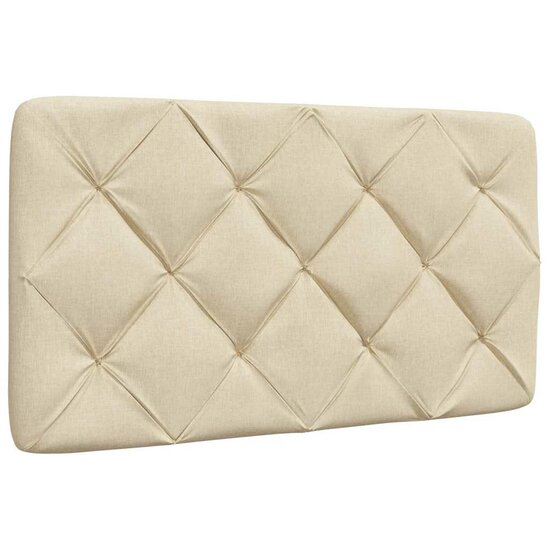 Bedframe Zonder Matras Stof Kleurig 90 x 190 cm Cr&egrave;me