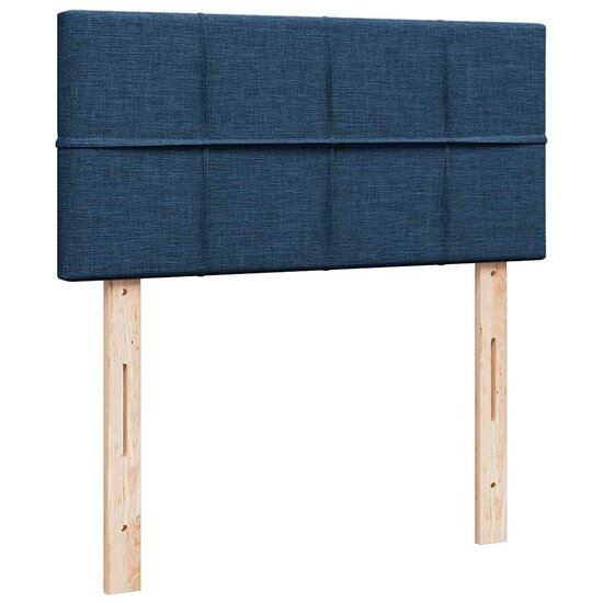 Ottoman Bed Met Matras En Led&#039;s 80X200Cm Stof 80 x 200 cm Blauw