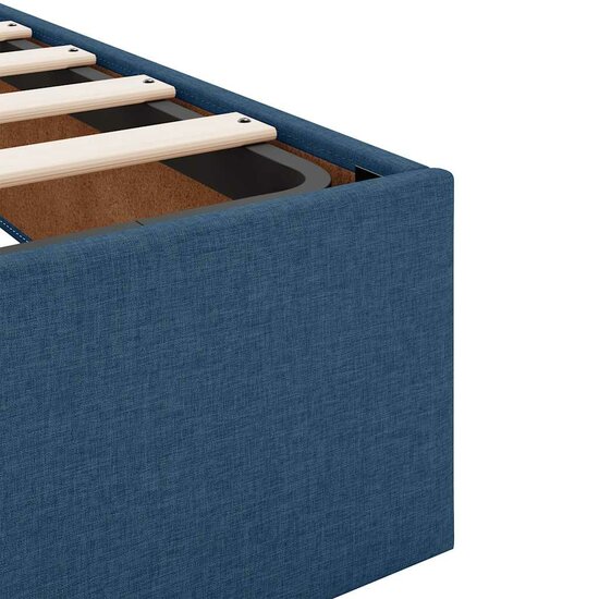 Ottoman Bed Met Matras 80X200Cm Stof 80 x 200 cm Blauw