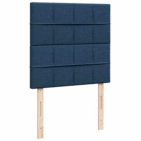 Ottoman Bed Met Matras En Led&#039;s 80X200Cm Stof 80 x 200 cm Blauw