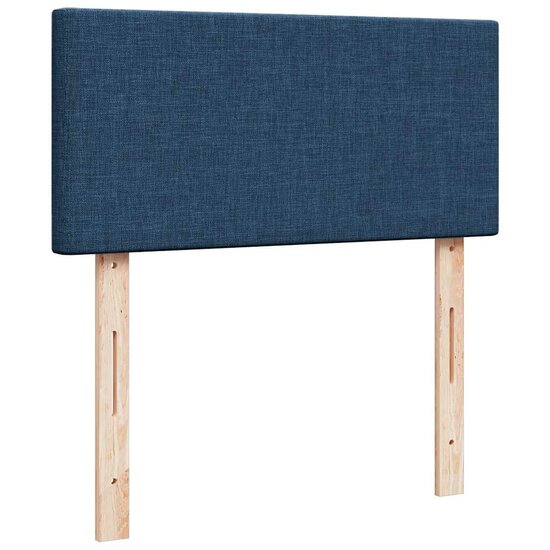 Ottoman Bed Met Matras 80X200Cm Stof 80 x 200 cm Blauw
