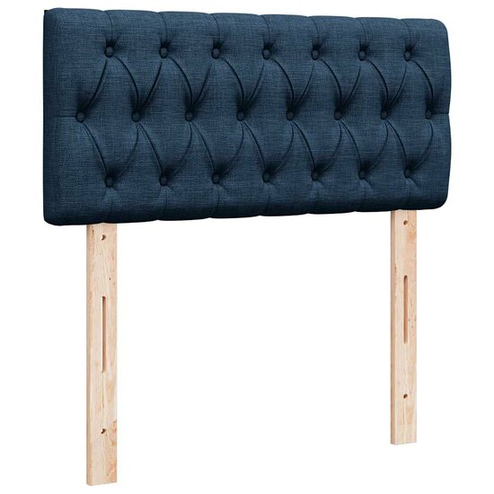 Ottoman Bed Met Matras 80X200Cm Stof 80 x 200 cm Blauw
