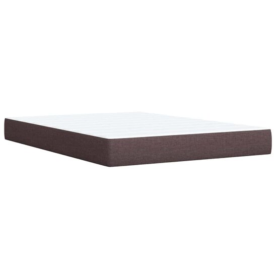 Boxspring Met Matras Stof 160 x 200 cm Donkerbruin