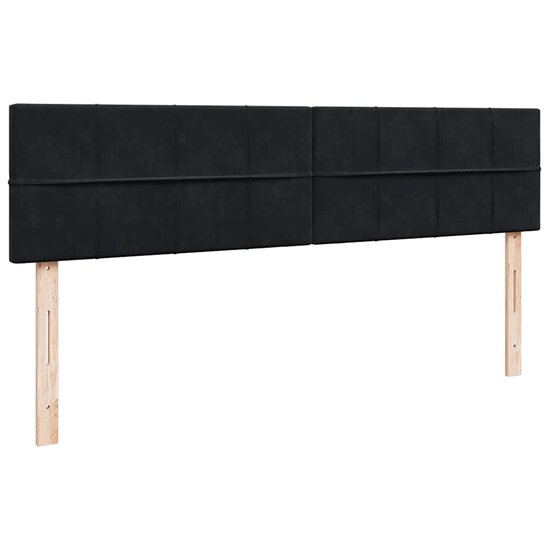 Ottoman bed met matras en LED&#039;s 180x200cm fluweel zwart