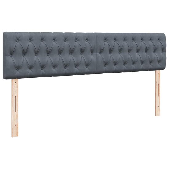 Ottoman bed met matras 200x200 cm fluweel donkergrijs