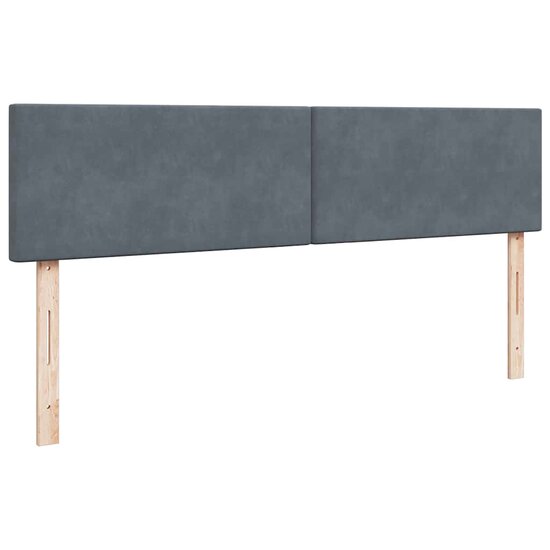 Ottoman Bed Met Matrassen En Led&#039;s 200X200Cm Fluweel 200 x 200 cm Donkergrijs