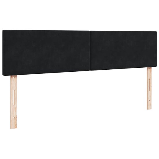 Ottoman bed met matras 200x200 cm fluweel zwart