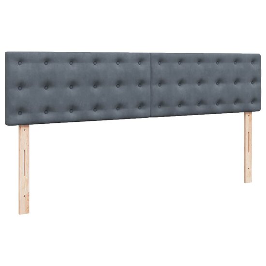 Ottoman Bed Met Matras Fluweel 200 x 200 cm Donkergrijs