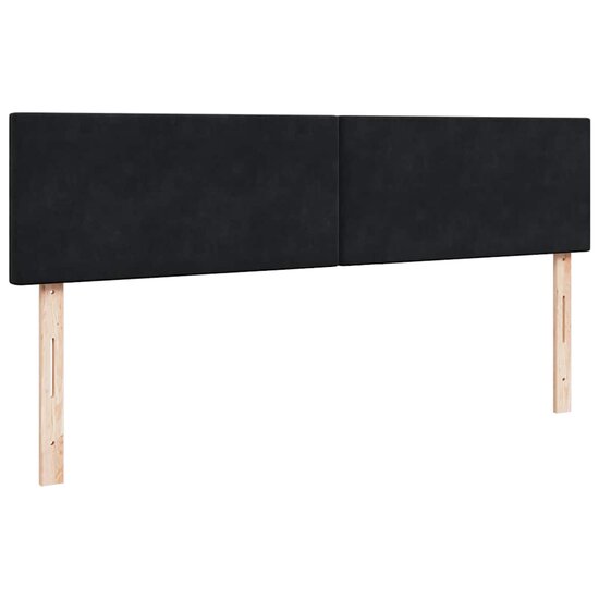 Ottoman Bed Met Matrassen En Led&#039;s 200X200Cm Fluweel 200 x 200 cm Zwart
