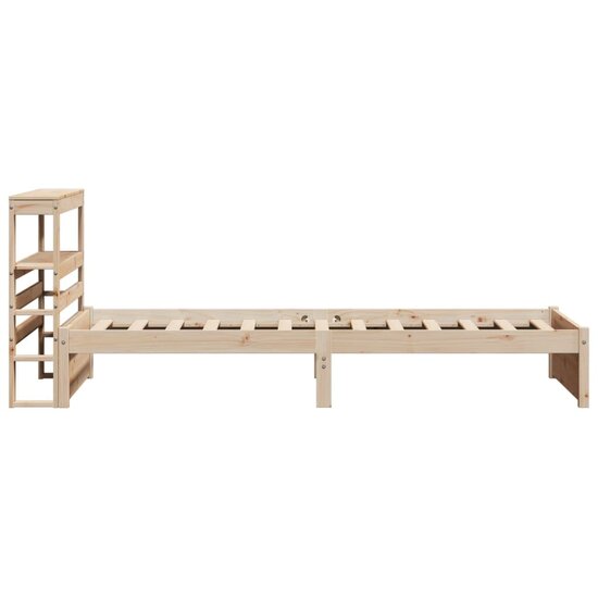 Bedframe Met Hoofdbord Massief Grenenhout 90 x 190 cm Bruin