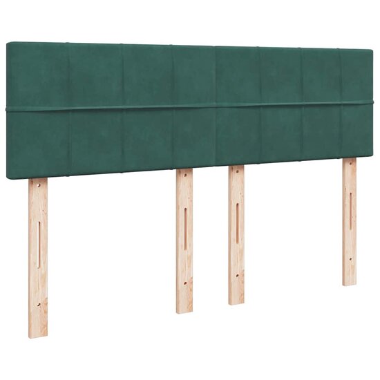 Ottoman Bed Met Matras 140X190Cm Fluweel 140 x 190 cm Donkergroen