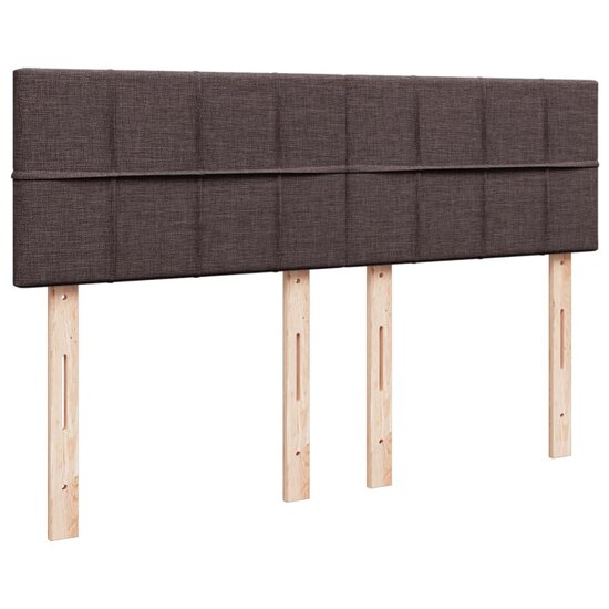 Boxspring Met Matras Stof 160 x 200 cm Donkerbruin