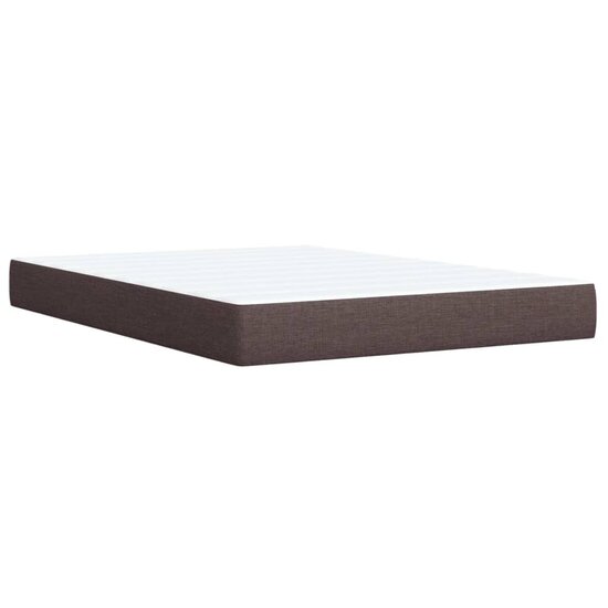 Boxspring Met Matras Stof 160 x 200 cm Donkerbruin