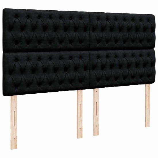 Ottoman Bed Met Matrassen 200X200Cm Fluweel 200 x 200 cm Zwart