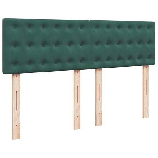 Ottoman bed met matras 140x190cm fluweel donkergroen