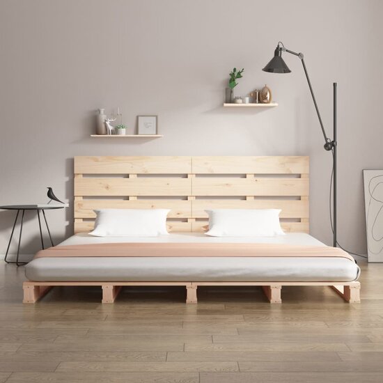Bedframe Zonder Matras Massief Grenenhout 140 x 190 cm Naturel