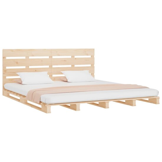 Bedframe Zonder Matras Massief Grenenhout 140 x 190 cm Naturel