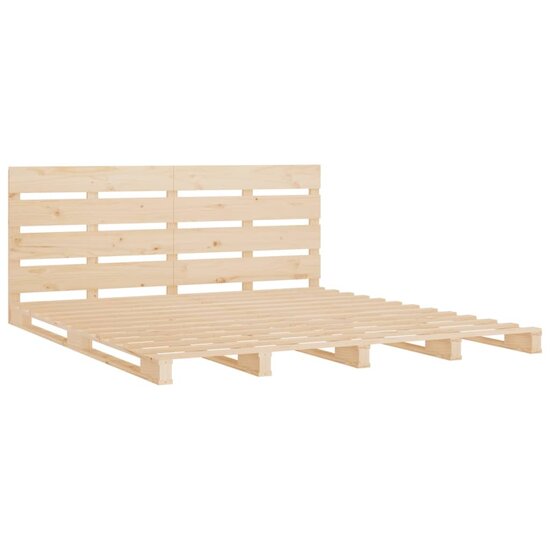 Bedframe Zonder Matras Massief Grenenhout 140 x 190 cm Naturel