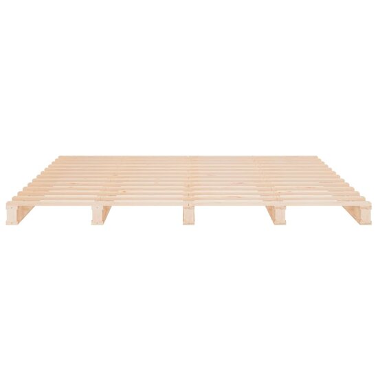 Bedframe Zonder Matras Massief Grenenhout 140 x 190 cm Naturel