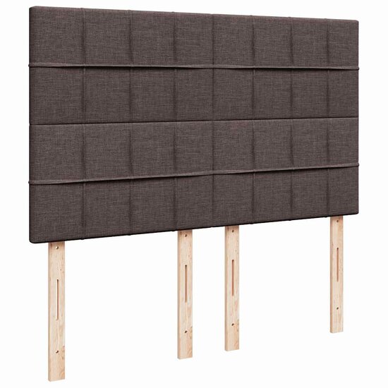Boxspring Met Matras Stof 160 x 200 cm Donkerbruin