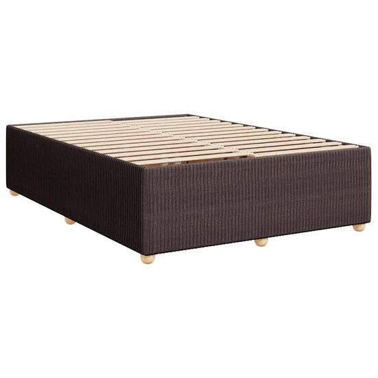 Boxspring Met Matras Stof 160 x 200 cm Donkerbruin