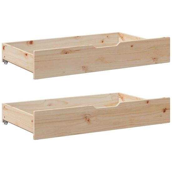 Slaapbank Met Lades Massief Grenenhout 90 x 200 cm