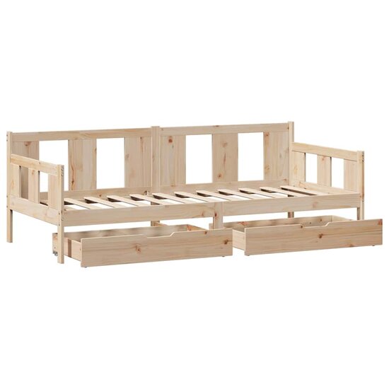 Slaapbank Met Lades Massief Grenenhout 90 x 200 cm
