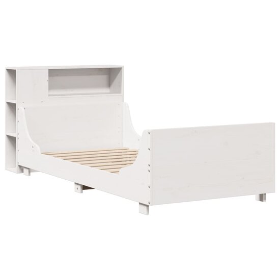 Bedframe Zonder Matras Massief Grenenhout 90 x 200 cm Wit