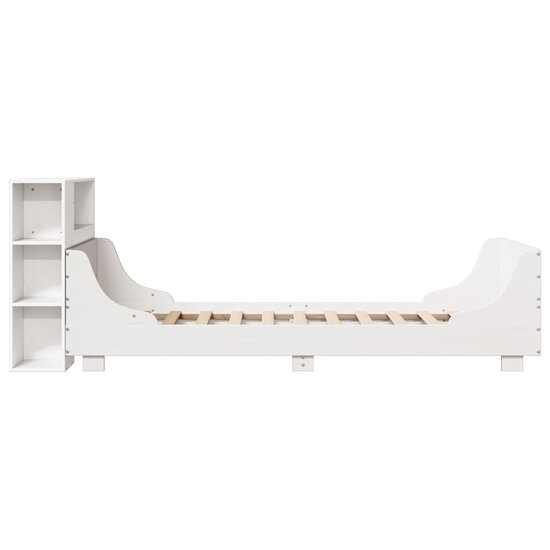 Bedframe Zonder Matras Massief Grenenhout 90 x 200 cm Wit