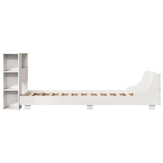 Bedframe Zonder Matras Massief Grenenhout 90 x 200 cm Wit
