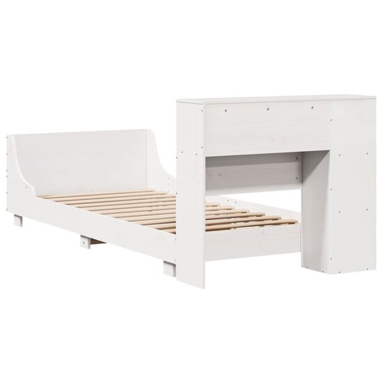 Bedframe Zonder Matras Massief Grenenhout 90 x 200 cm Wit