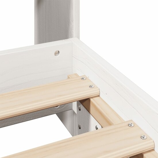 Bedframe Zonder Matras Massief Grenenhout 90 x 200 cm Wit
