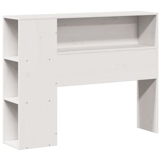 Bed Met Boekenkast Zonder Matras Grenenhout 90 x 190 cm Wit