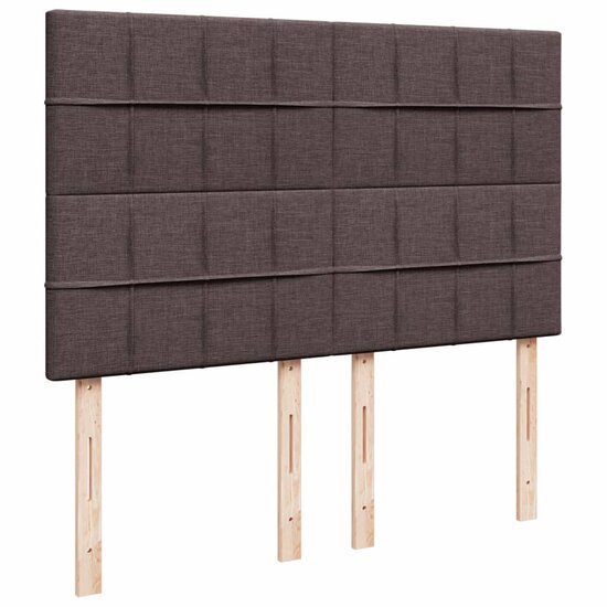 Boxspring Met Matras Stof 160 x 200 cm Donkerbruin