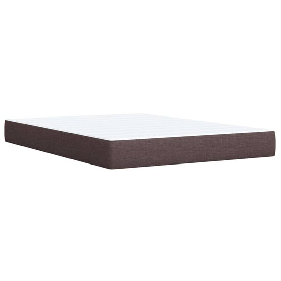Boxspring Met Matras Stof 160 x 200 cm Donkerbruin