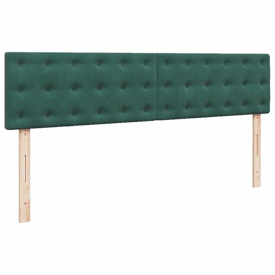 Ottoman Bed Met Matras Fluweel 200 x 200 cm Donkergroen