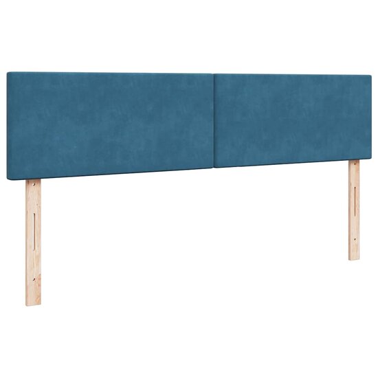 Bed Poef Met Matrassen En Leds Fluweel 200 x 200 cm Donkerblauw