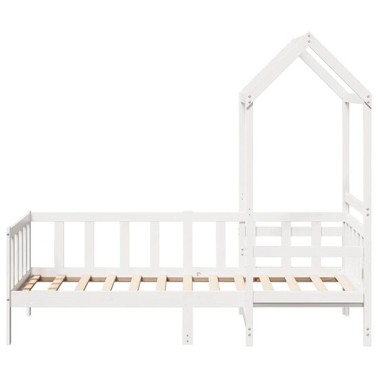 Slaapbank Met Bedhuis Massief Grenenhout 80 x 200 cm Wit