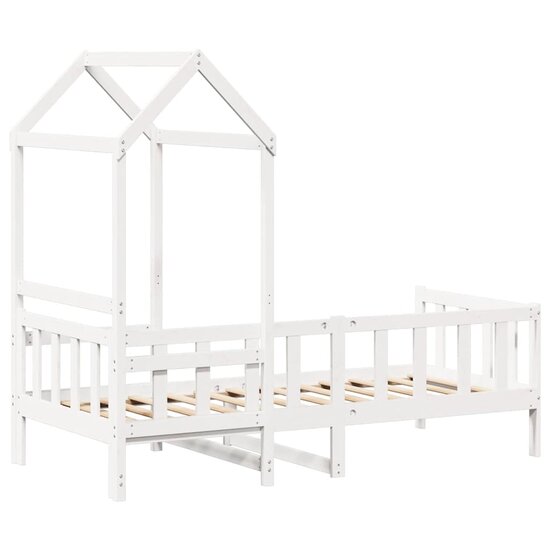 Slaapbank Met Bedhuis Massief Grenenhout 80 x 200 cm Wit