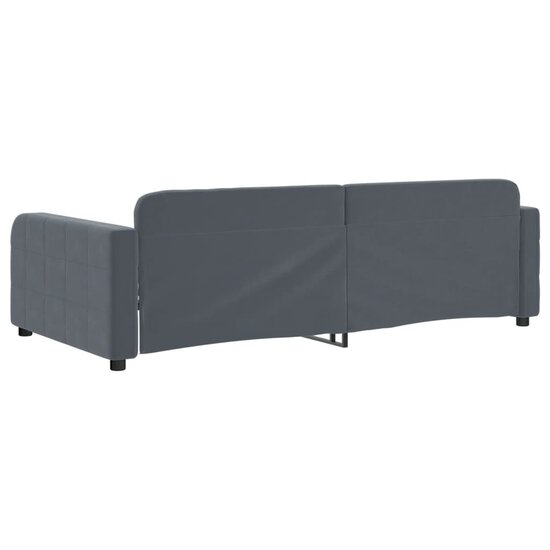 Slaapbank Fluweel 90 x 190 cm Donkergrijs