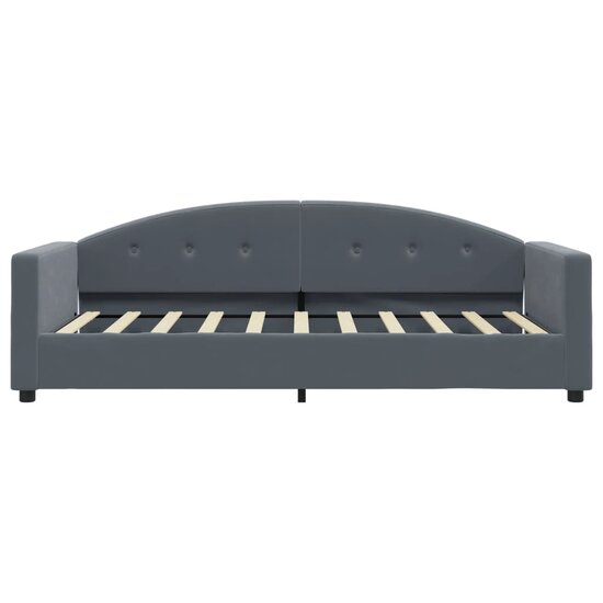 Slaapbank Fluweel Donkergrijs 90 x 190 cm met matras