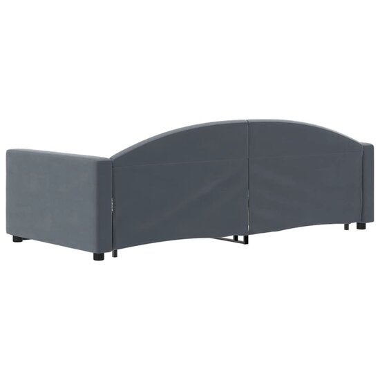 Slaapbank Onderschuifbed En Lades Fluweel 90 x 190 cm Donkergrijs