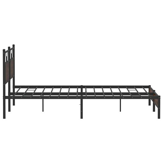 Bedframe Zonder Matras Bewerkt Hout 160 x 200 cm bruin eikenkleur