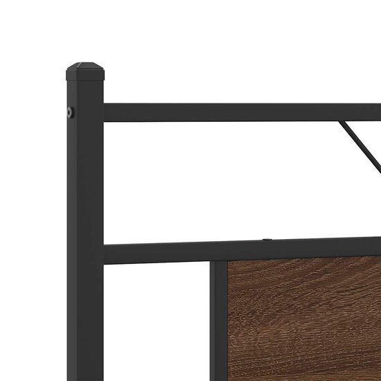 Bedframe Zonder Matras Bewerkt Hout 160 x 200 cm bruin eikenkleur
