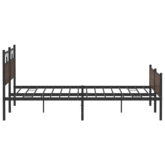 Bedframe Zonder Matras Metaal Ig 200 x 200 cm bruin eikenkleur
